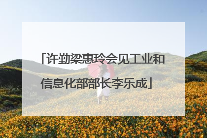 许勤梁惠玲会见工业和信息化部部长李乐成
