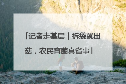 记者走基层｜拆袋就出菇，农民育菌真省事