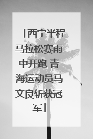 西宁半程马拉松赛雨中开跑 青海运动员马文良斩获冠军