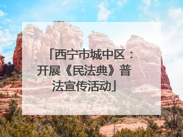 西宁市城中区：开展《民法典》普法宣传活动