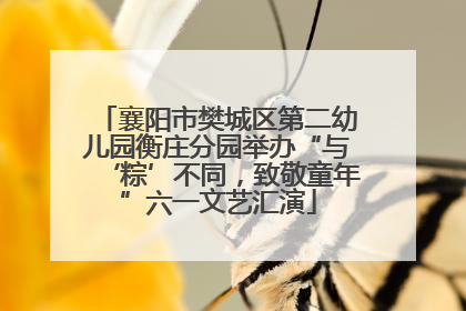 襄阳市樊城区第二幼儿园衡庄分园举办“与‘粽’不同，致敬童年”六一文艺汇演