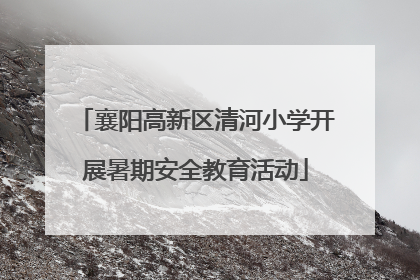 襄阳高新区清河小学开展暑期安全教育活动