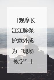 观摩长江江豚保护意外成为“现场教学”