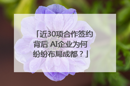 近30项合作签约背后 AI企业为何纷纷布局成都？