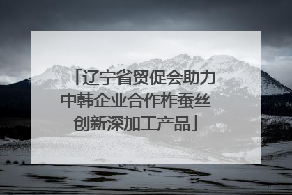 辽宁省贸促会助力中韩企业合作柞蚕丝创新深加工产品
