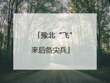 豫北“飞”来后备尖兵