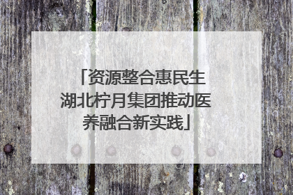 资源整合惠民生 湖北柠月集团推动医养融合新实践