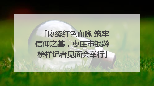 赓续红色血脉 筑牢信仰之基，枣庄市银龄榜样记者见面会举行