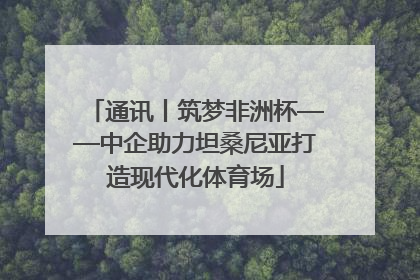 通讯丨筑梦非洲杯——中企助力坦桑尼亚打造现代化体育场