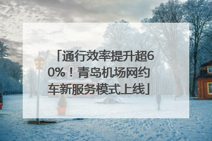 通行效率提升超60%！青岛机场网约车新服务模式上线