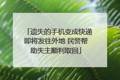遗失的手机变成快递即将发往外地 民警帮助失主顺利取回