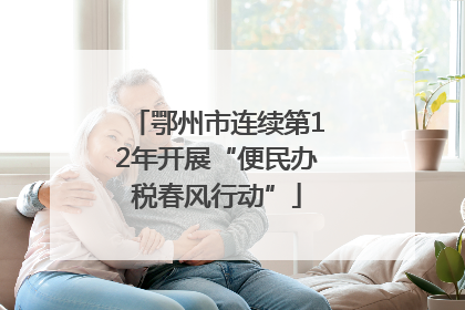 鄂州市连续第12年开展“便民办税春风行动”