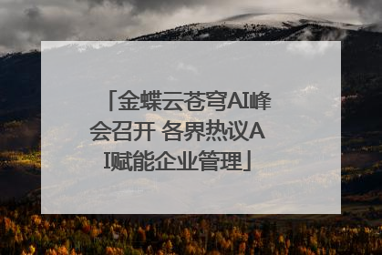金蝶云苍穹AI峰会召开 各界热议AI赋能企业管理