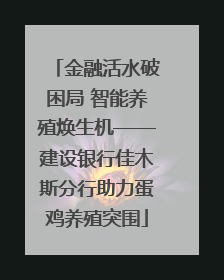 金融活水破困局 智能养殖焕生机——建设银行佳木斯分行助力蛋鸡养殖突围