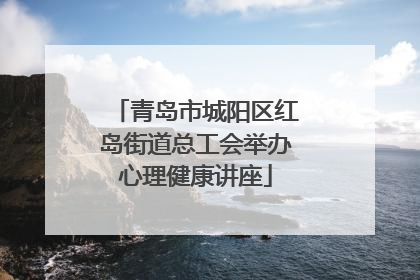 青岛市城阳区红岛街道总工会举办心理健康讲座