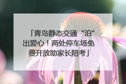青岛静态交通“泊”出爱心！两处停车场免费开放助家长陪考