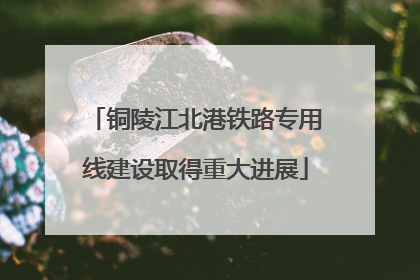 铜陵江北港铁路专用线建设取得重大进展