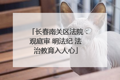长春南关区法院：观庭审 明法纪 法治教育入人心