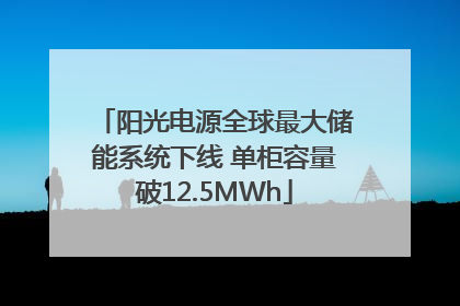 阳光电源全球最大储能系统下线 单柜容量破12.5MWh