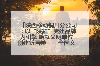陕西移动铜川分公司：以“陕耀”党建品牌为引擎 绘就文明单位创建新画卷——全国文明单位创建纪实