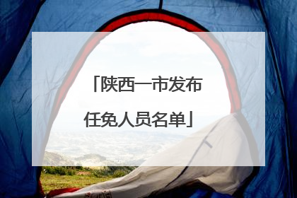 陕西一市发布任免人员名单