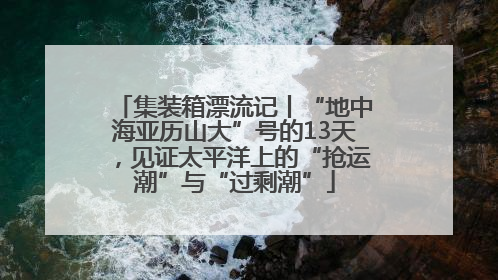 集装箱漂流记丨“地中海亚历山大”号的13天，见证太平洋上的“抢运潮”与“过剩潮”