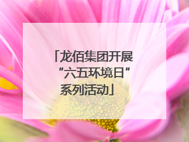 龙佰集团开展“六五环境日”系列活动
