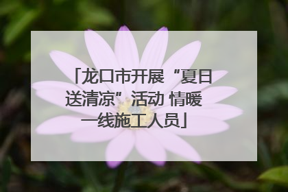 龙口市开展“夏日送清凉”活动 情暖一线施工人员