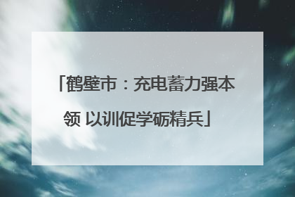 鹤壁市：充电蓄力强本领 以训促学砺精兵