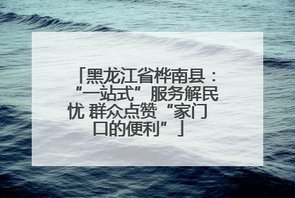 黑龙江省桦南县：“一站式”服务解民忧 群众点赞“家门口的便利”
