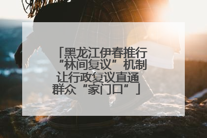 黑龙江伊春推行“林间复议”机制 让行政复议直通群众“家门口”