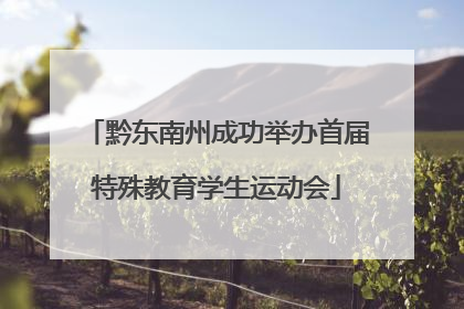 黔东南州成功举办首届特殊教育学生运动会