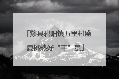 黟县碧阳镇五里村盛夏桃熟好“丰”景