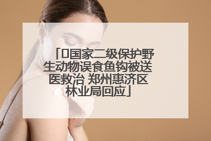 ﻿国家二级保护野生动物误食鱼钩被送医救治 郑州惠济区林业局回应