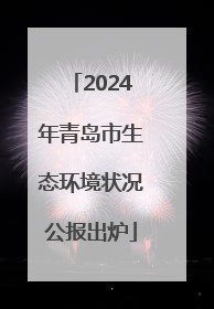 2024年青岛市生态环境状况公报出炉