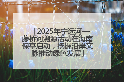 2025年宁远河—藤桥河溯源活动在海南保亭启动，挖掘沿岸文脉推动绿色发展
