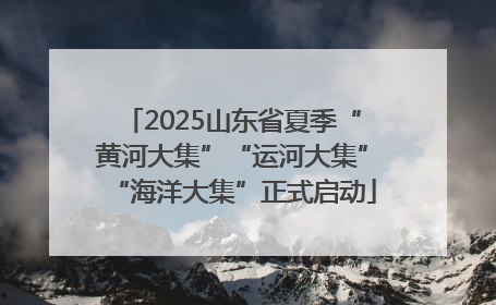 2025山东省夏季“黄河大集”“运河大集”“海洋大集”正式启动