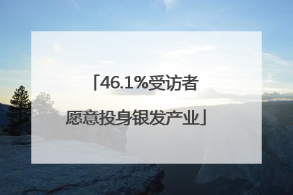 46.1%受访者愿意投身银发产业